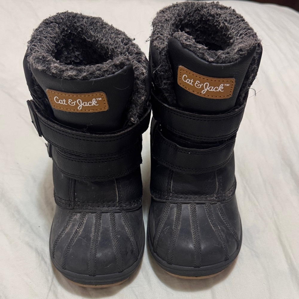Cat & Jack Toddler Denver Winter Snow Boots Black size 10 Target Toddler Shoes